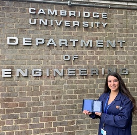 Picture of Catia holding award
