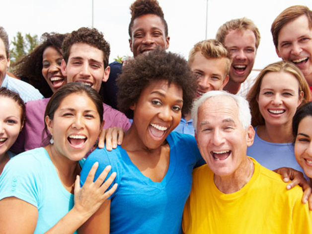 Group of happy people